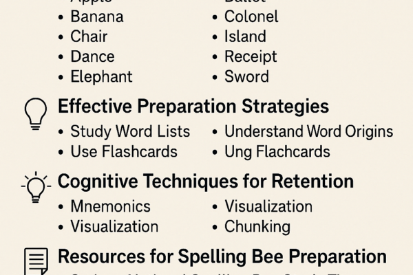 spelling bee words