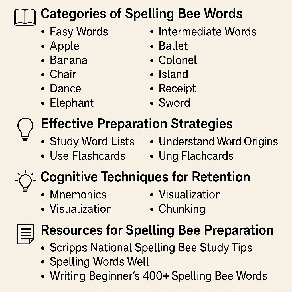spelling bee words